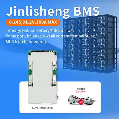 3.2V NMC LiFePO4 24V 7S 100A Low Speed Car BMS Temperature Control Pcb Charger Bms