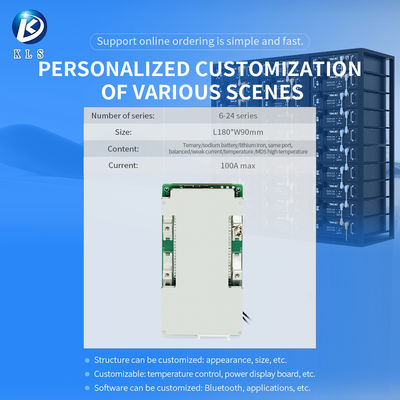 Battery Protection Board Energy Storage BMS 7S 24V 24S 72V 84V 100A with Balancing
