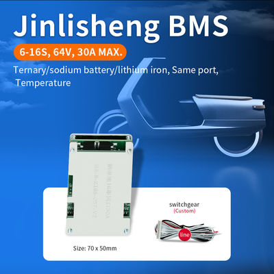 Sodium Battery BMS Board 16s 30a 64v 8S For Electric Bicycles And E-Scooters With NTC