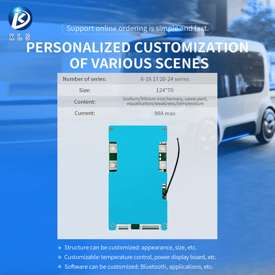KLS hardware bms 6S 16S 17S 20S 24S 10A 20A 40A 50A 60A 80A Li-ion lifepo4 battery 16S 52A battery management system