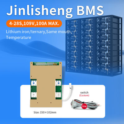 4s-28s 30A-100a Smart Active Balancer Bms 48v Lto Battery Bms 100a For Electric Tricycle
