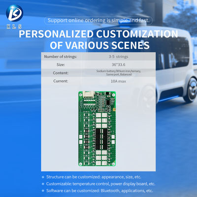 KLS Balance BMS: Ideal for 3S-5S LiFePO4 in Electric Motorcycles, with 10A-30A Capacities and Lithium Battery Temp Sensor
