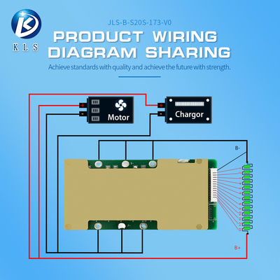 Custom 10S 13S 14S 16S 17S 54v 60a 70a Lithium Ion Battery BMS With Balance Function