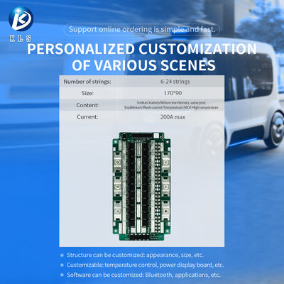 KLS BMS Module For LiFePO4 Battery 3.2V 17S - 24S With 110A - 200A