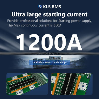 8S-16S Lifepo4 Bms Board With 24V-60V 100A Common Port Switch and Temperature Sensor
